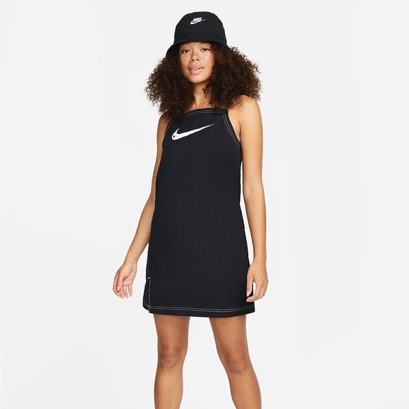 Nike swoosh woven mini dress spaghetti straps medium - Picture 3 of 12